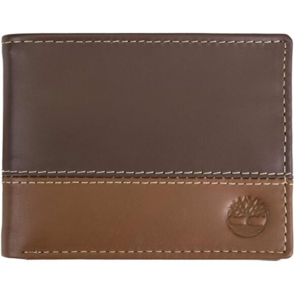 Men's Leather Trifold Wallet Light Brown - Picture 1 of 5